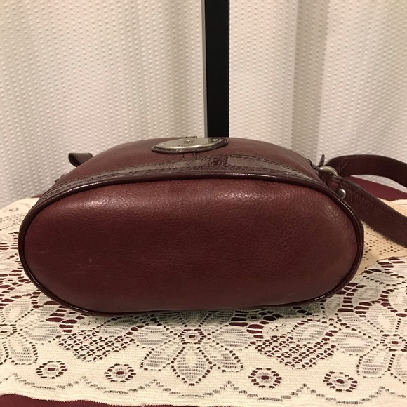 Fossil - Burgundy Leather Cross Body Bucket Bag - Picture 6 of 8